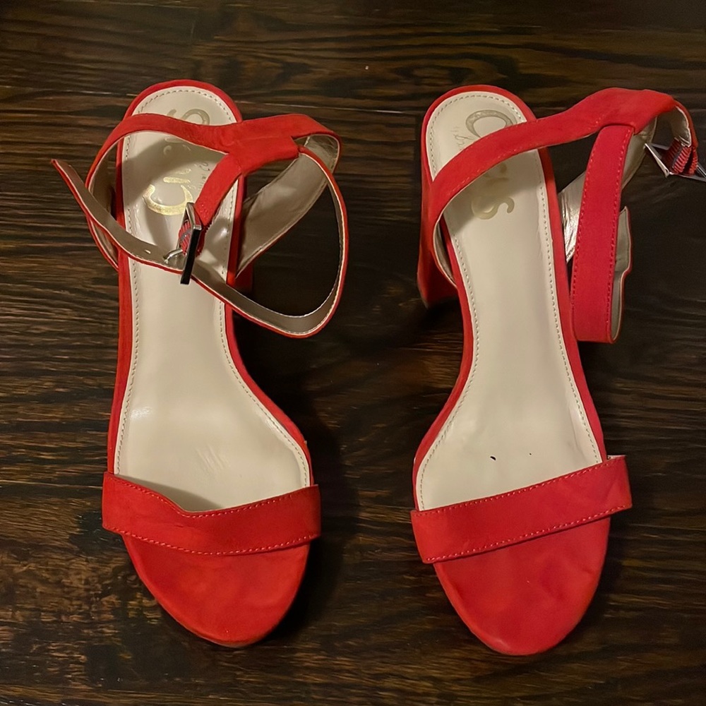 Sam Edelman Red Block Heels